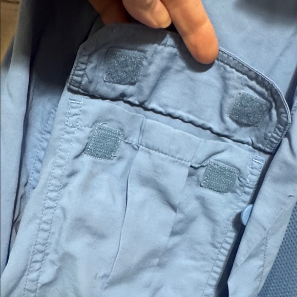 Duluth Trading Co XL Tall(see measurements) Men's Blue Vented long sleeve Shirt - Picture 4 of 13